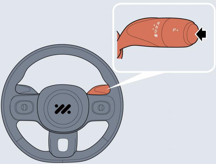 Diagram showing: Tap "Settings   - General - Vehicle Power Supply- Power Off" or placethe NFC card on the B Pillar to turn off the vehicle   power supply.